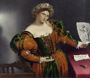 Lorenzo Lotto Portrait of a Lady as Lucretia (mk08) oil painting on canvas